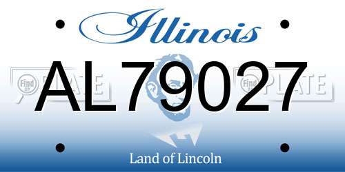 AL79027 Illinois License Plate