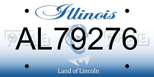 AL79276 Illinois License Plate