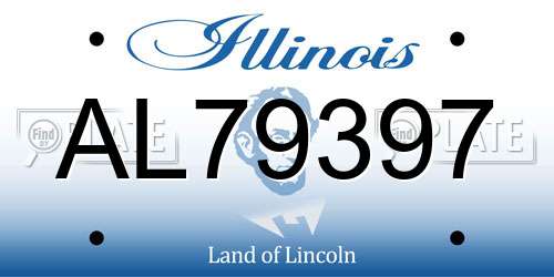 AL79397 Illinois License Plate