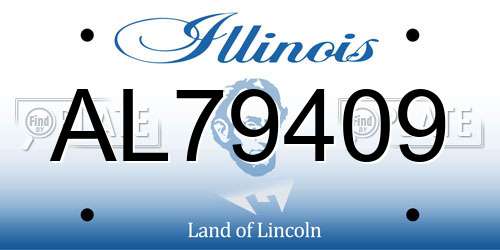 AL79409 Illinois License Plate