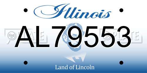 AL79553 Illinois License Plate