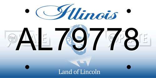 AL79778 Illinois License Plate