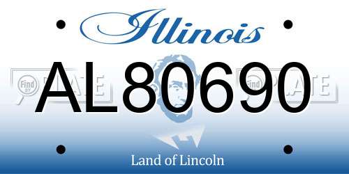 AL80690 Illinois License Plate