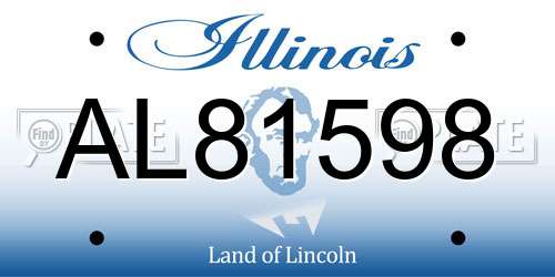AL81598 Illinois License Plate