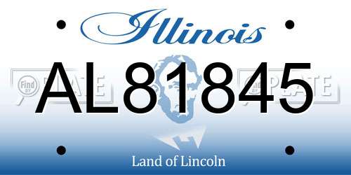 AL81845 Illinois License Plate