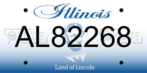 AL82268 Illinois License Plate