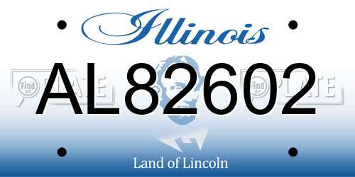 AL82602 Illinois License Plate