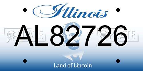 AL82726 Illinois License Plate
