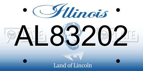 AL83202 Illinois License Plate