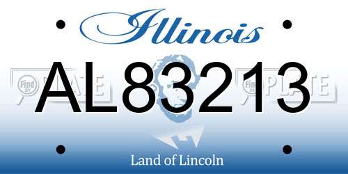 AL83213 Illinois License Plate
