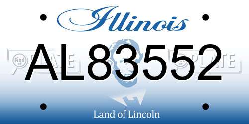 AL83552 Illinois License Plate