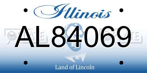AL84069 Illinois License Plate