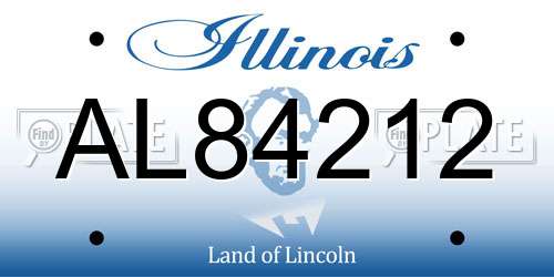 AL84212 Illinois License Plate