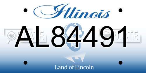 AL84491 Illinois License Plate