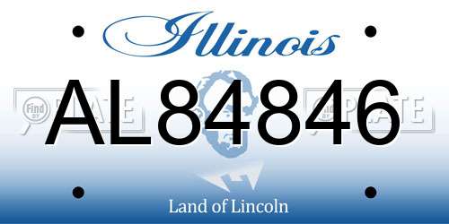 AL84846 Illinois License Plate