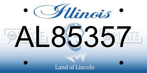 AL85357 Illinois License Plate