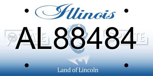 AL88484 Illinois License Plate