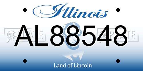 AL88548 Illinois License Plate