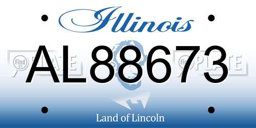 AL88673 Illinois License Plate