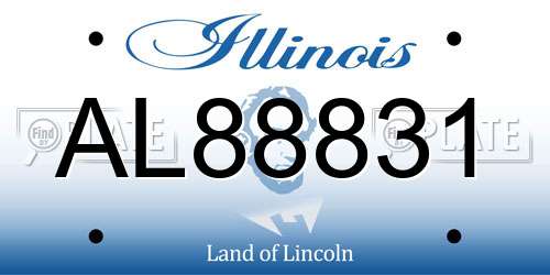 AL88831 Illinois License Plate