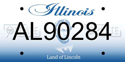 AL90284 Illinois License Plate
