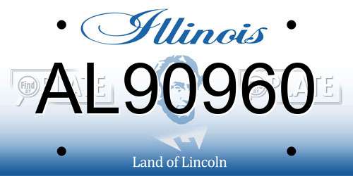 AL90960 Illinois License Plate
