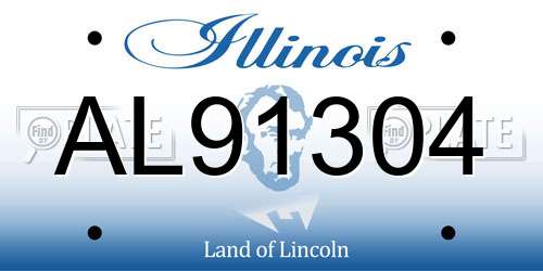 AL91304 Illinois License Plate