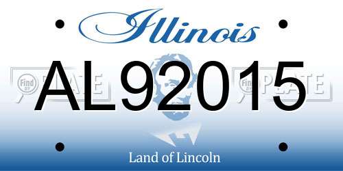 AL92015 Illinois License Plate