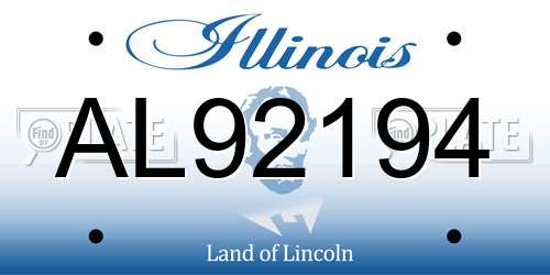 AL92194 Illinois License Plate