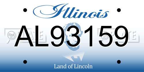 AL93159 Illinois License Plate