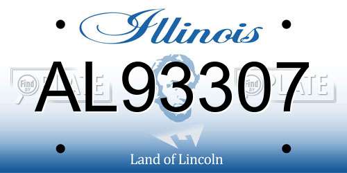 AL93307 Illinois License Plate