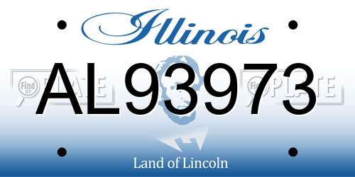 AL93973 Illinois License Plate