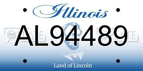 AL94489 Illinois License Plate