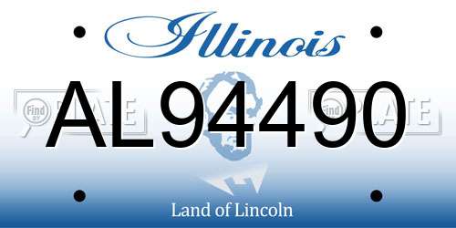 AL94490 Illinois License Plate