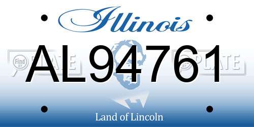 AL94761 Illinois License Plate