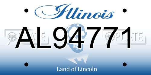 AL94771 Illinois License Plate