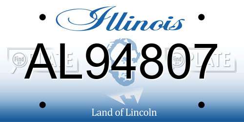 AL94807 Illinois License Plate