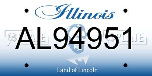 AL94951 Illinois License Plate