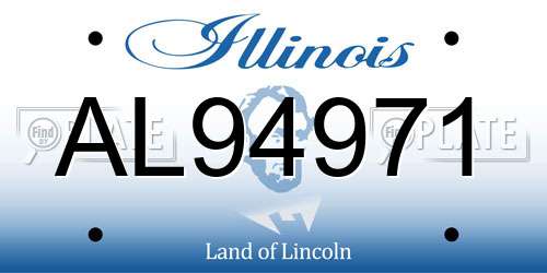 AL94971 Illinois License Plate