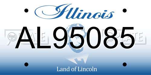 AL95085 Illinois License Plate