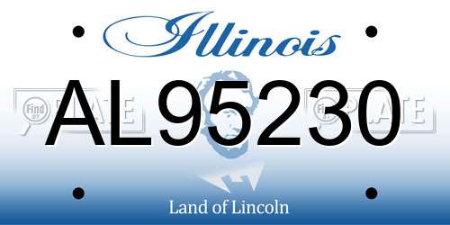 AL95230 Illinois License Plate