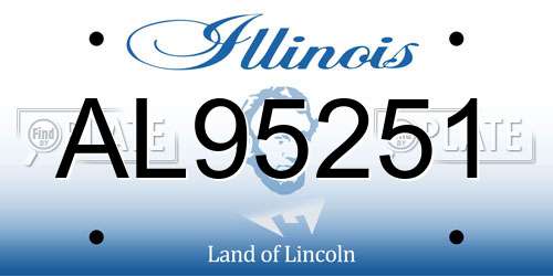AL95251 Illinois License Plate