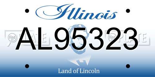 AL95323 Illinois License Plate
