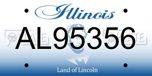 AL95356 Illinois License Plate