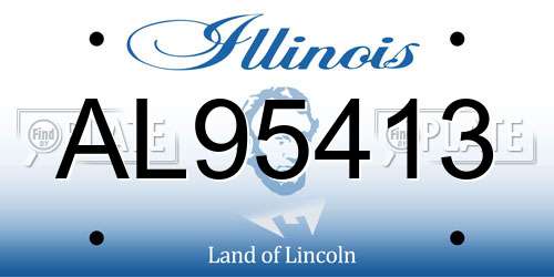 AL95413 Illinois License Plate