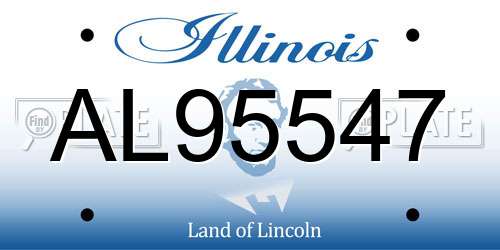 AL95547 Illinois License Plate