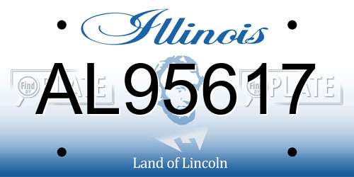 AL95617 Illinois License Plate