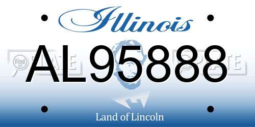 AL95888 Illinois License Plate
