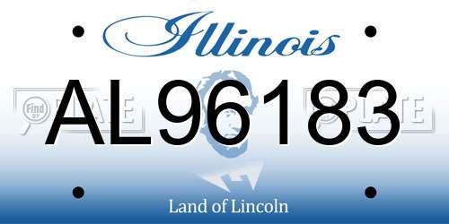 AL96183 Illinois License Plate