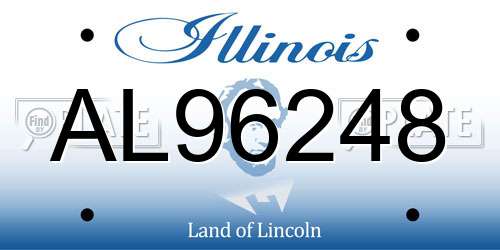 AL96248 Illinois License Plate